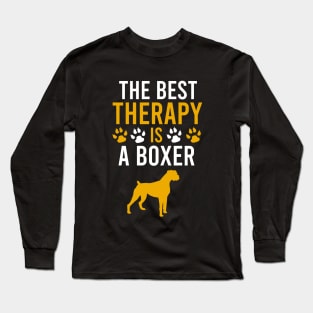 The best therapy is a boxer Long Sleeve T-Shirt